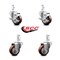 Service Caster 3.5 Inch Maroon Polyurethane Swivel 7/8 Inch Square Stem Caster Brakes SCC, 2PK SCC-SQ20S3514-PPUB-MRN-TLB-78-2-S-2 - alternate 3